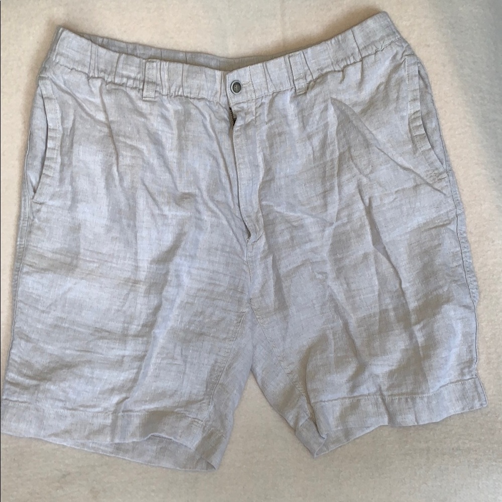 Caribbean 100% Linen Shorts Cream Men’s Size 40